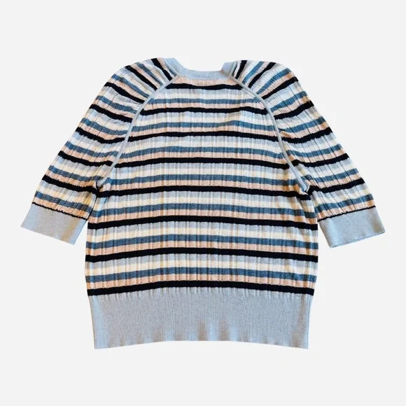 WHBM Cashmere-Blend Elbow-Sleeve Shirred Sweater NWT - Picture 3 of 8